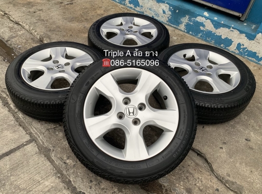 ล้อแม็ก Honda Jazz ขอบ15 พร้อมยาง 175-65-15 GoodYear ปี 14