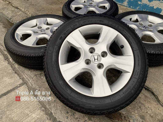 ล้อแม็ก Honda Jazz ขอบ15 พร้อมยาง 175-65-15 GoodYear ปี 14