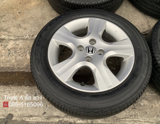 ล้อแม็ก Honda Jazz ขอบ15 พร้อมยาง 175-65-15 GoodYear ปี 14