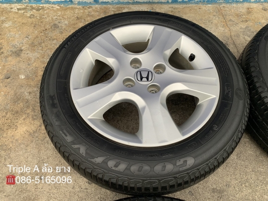 ล้อแม็ก Honda Jazz ขอบ15 พร้อมยาง 175-65-15 GoodYear ปี 14