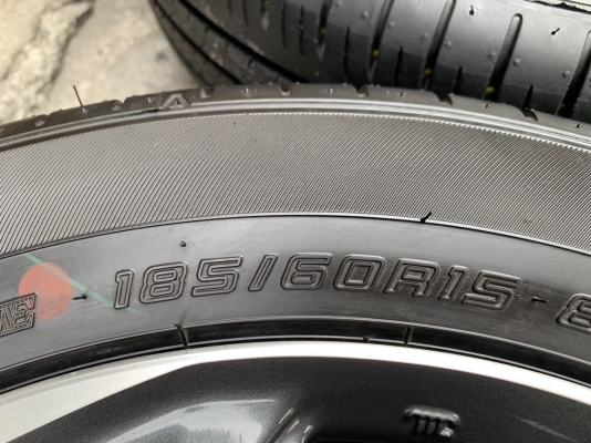 ล้อแม็กป้ายแดง 4รู100 Honda Mobilio ขอบ 15 พร้อมยางป้ายแดง Dunlop ปี 18 ดอกเต็ม