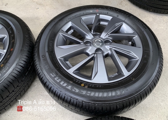 ล้อแม็กป้ายแดง Nissan Almera Sportech ขอบ 15 พร้อมยางป้ายแดง Bridgestone 185-65-15 ปี 18 สวยกริ๊บ