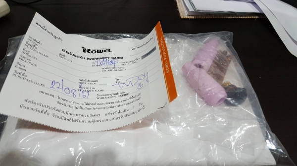 ตู้เชื่อม อาร์กอน rowel tig160s สภาพใหม่ พร้อมถัง 1.5คิว ประกันเหลือ 2ปี8เดือน