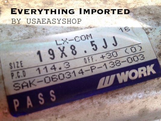 ขายล้อ WORK แท้ จากญี่ปุ่น ขอบ 19"