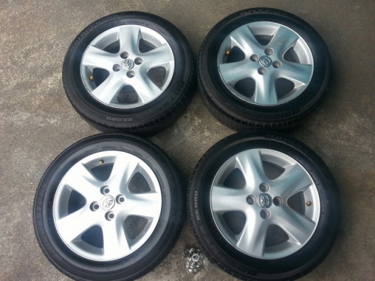 ล้อ15Vios4รู100 + ยาง Bridgestone 185/60/15 ปี08 ล้อ15Vios4รู100 + ยาง Bridgestone 185/60/15 ปี08