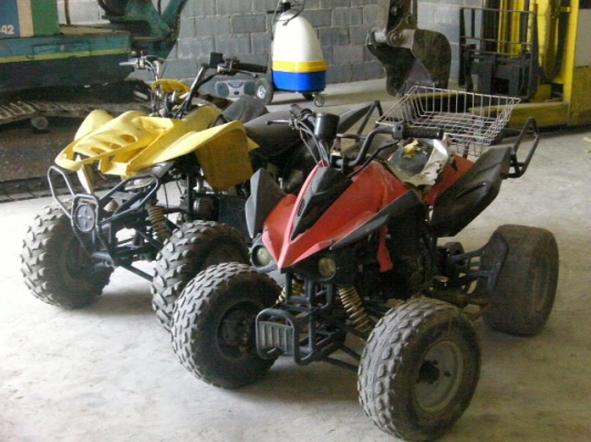 ATV2คัน รุ่น100cc.sport สีแดงอีกคันรุ่น110cc.สีเหลือง ขาย2คัน40,000(รถมือ1)ขายเพราะลูกโตหมดแล้ว