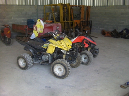 ATV2คัน รุ่น100cc.sport สีแดงอีกคันรุ่น110cc.สีเหลือง ขาย2คัน40,000(รถมือ1)ขายเพราะลูกโตหมดแล้ว