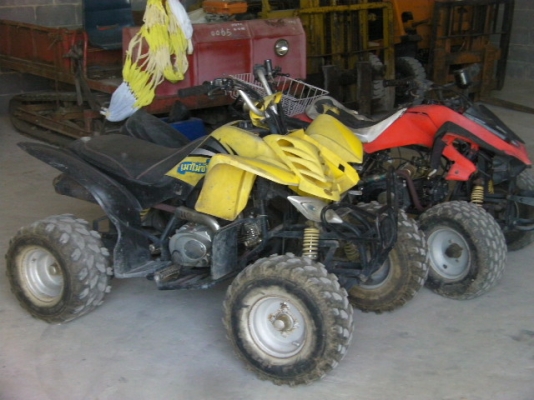 ATV2คัน รุ่น100cc.sport สีแดงอีกคันรุ่น110cc.สีเหลือง ขาย2คัน40,000(รถมือ1)ขายเพราะลูกโตหมดแล้ว