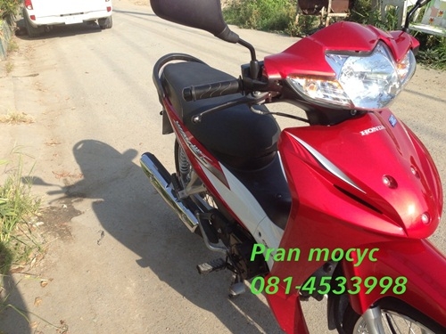 (ขายเเล้วค่ะ)HONDA WAVEสีเเดงขาวปี2555