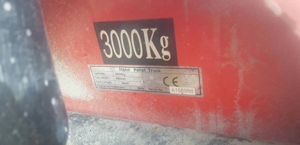 ขาย Hand Pallet ขนาด 3 ตันมือสองพร้อมใช้งาน  6,500 บาท