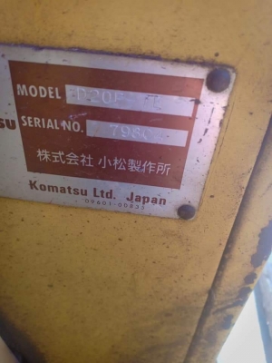 ขายจ้า..KOMATSU D20P-7E เก่านอกแท้  เดิมๆๆ  สภาพสวย เครื่องปั๊มแห้ง ใช้งายมาน้อย 2,xxxชั่วโมง ลองระบบกันได้ทุกวัน โทร 089-3818694 จ๊อย