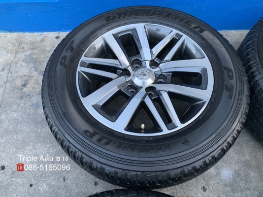 ล้อแม็ก Toyota New Fortuner ขอบ 18 พร้อมยาง 265-60-18 Dunlop ปลายปี 15 แม็กสภาพดี