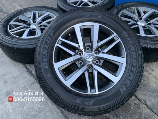 ล้อแม็ก Toyota New Fortuner ขอบ 18 พร้อมยาง 265-60-18 Dunlop ปลายปี 15 แม็กสภาพดี