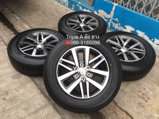 ล้อแม็ก Toyota New Fortuner ขอบ 18 พร้อมยาง 265-60-18 Bridgestone ปี 16 แม็กสภาพดี ดอกเต็มๆ