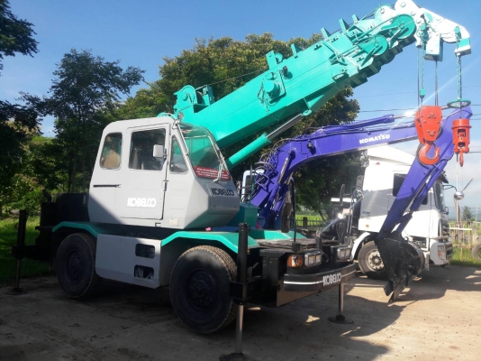 ขายรถเครนขนาด 5ตัน ยี่ห้อ KOBELCO รุ่น RK70 เครื่องยนต์อีสุสุ 4BD1Terbo 4ล้อ ขับเคลื่อน2เพลา ยกสูงได้21m มีแอร์ รถเก่านอก มีเอกสาร รถมีเล่มทะเบียนพร้อมโอน สามารถจัดไฟแนนซ์ได้