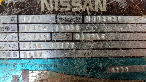 ขายโฟค์ลิฟ นัสสัน 2 ตัน เครื่อง เบนซิน เกียร์ธรรมดา เสาสูง 4.30 ม.งาสะไล เสาเข้าตู้