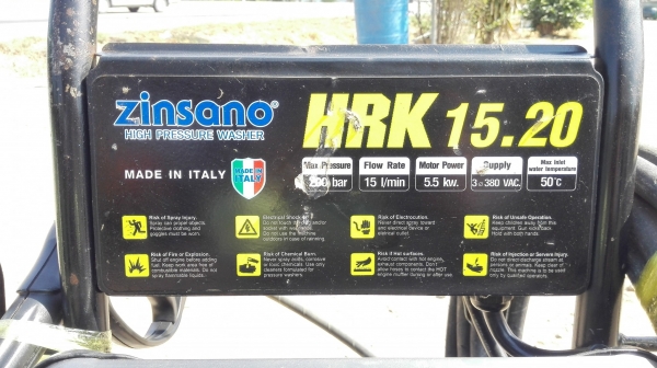 #ปั้มฉีดน้ำแรงดันสูงอิตาลี่ Zinsano ITALY 200 bar / 7.5 hp 380v