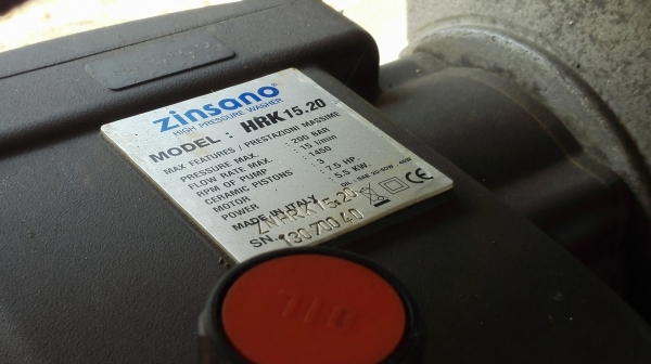 #ปั้มฉีดน้ำแรงดันสูงอิตาลี่ Zinsano ITALY 200 bar / 7.5 hp 380v