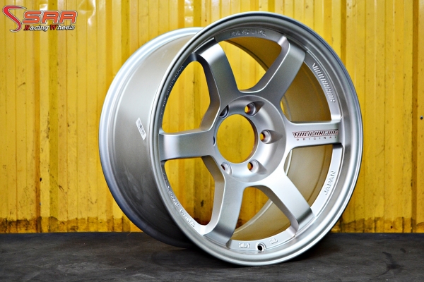 TE37 TK37-SUV ขอบ18 นิ้ว 6x139.7 สีซิลเวอร์ยิงเลเซอร์ก้านแดง