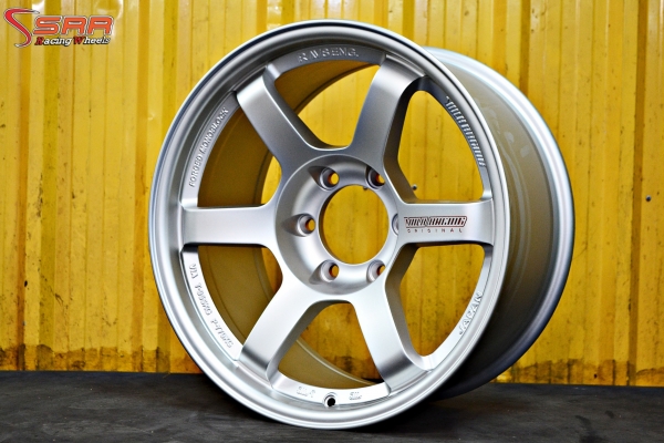 TE37 TK37-SUV ขอบ18 นิ้ว 6x139.7 สีซิลเวอร์ยิงเลเซอร์ก้านแดง