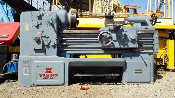 เครื่องกลึงญี่ปุ่น WASINO JAPAN ขนาด 5 ฟุต 3 เพลาเบรค รางกว้างกดหนักสบายๆพร้อมใช้