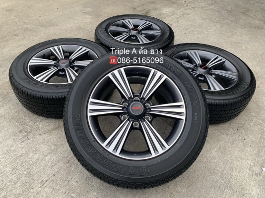 ล้อแม็กป้ายแดง ISUZU X-Series ขอบ 18 พร้อมยางป้ายแดง 255-60-18 Bridgestone ปี 18