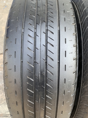 ล้อแม็ก Toyota Vigo Champ สีเทาดำ ขอบ 16 พร้อมยาง 215-65-16 Bridgestone ปี 14