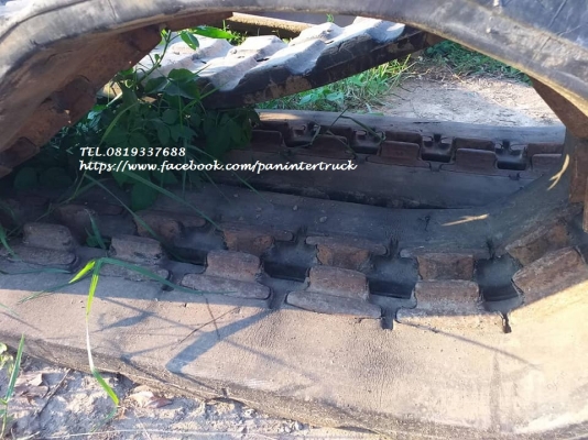 FROM JAPANขายถูกด่วนๆแทรคยาง เก่านอก สำหรับรถขุดไซค์ 40,45,50/ ขนาด400*14.2*36(ข้อ) :ราคาเพียง(คู่ละ:27,000 บาท)