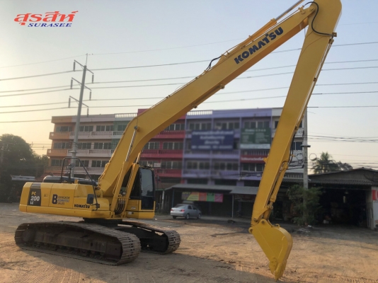 ขายรถแบคโฮ KOMATSU PC200LC-8MO กล้องหลัง บูมยาว 16 เมตร แท้จากโรงงาน สภาพนางฟ้า