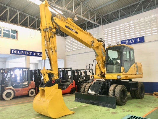 KOMATSU PW140-7 รถขุดล้อยาง นำเข้าจากญี่ปุ่น โทร. 080-6565422 (หนิง)