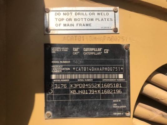 รถเกรด Cat 140Hซีเรียล3P004552*1605101 U.S.A.เอกสารเล่มทะเบียน เจ้าของขายเอง รถเกรด Cat 140Hซีเรียล3P004552*1605101 U.S.A.เอกสารเล่มทะเบียน เจ้าของขายเอง