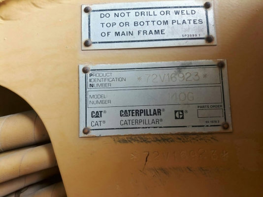 ขายรถเกรด CAT 140G S/N 72V16923 Z ราคา 1900000