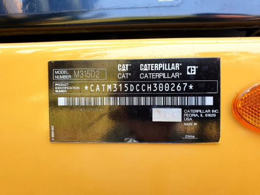 แบ็คโฮล้อยาง CAT M315D2 (6,000 ชม)