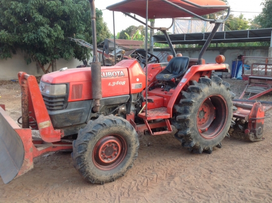 ขาย L3408 4WD พร้อมใบดันดิน กับ โรตารี่ ราคา165000บ.