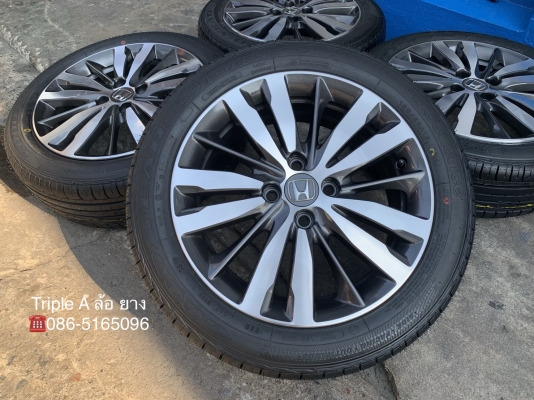ล้อแม็ก Honda Jazz GK ขอบ16 พร้อมยางใหม่ 185-55-16 Goodyear ปลายปี 18