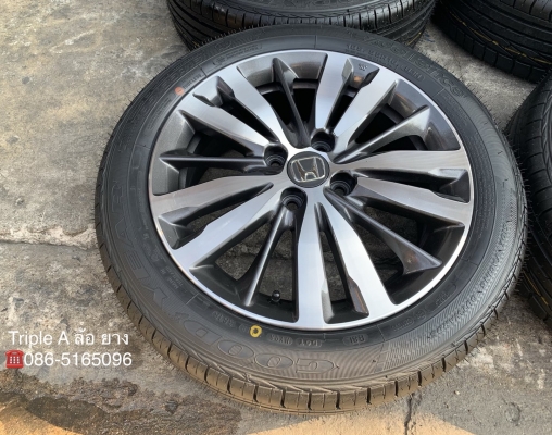 ล้อแม็ก Honda Jazz GK ขอบ16 พร้อมยางใหม่ 185-55-16 Goodyear ปลายปี 18