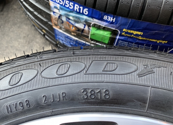 ล้อแม็ก Honda Jazz GK ขอบ16 พร้อมยางใหม่ 185-55-16 Goodyear ปลายปี 18