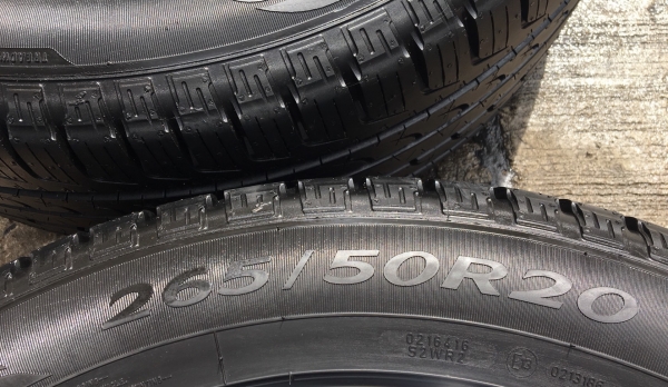 ยางป้ายแดง 265-50-20 GoodYear ปี 18 ตุ่มอลัง เส้นสีชัด ยางป้ายแดง 265-50-20 GoodYear ปี 18 ตุ่มอลัง เส้นสีชัด