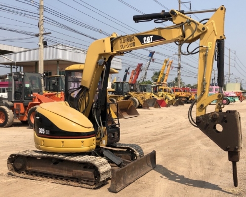 ขายรถขุด CAT 305SR หัวกระแทก นำเข้าเองจากญี่ปุ่น สภาพสวยพร้อมใช้ มีVDOการทำงานครับ