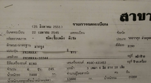 รถฮีโน่ 10 ล้อ ( หัวลาก ) FM3M 245 แรงม้า ( ปี 38 - 45 - 47 ) , ( มี ขาย 3 หัว. ) สนใจติดต่อ 081 - 6
