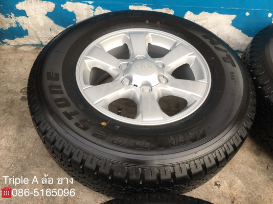 ล้อแม็กป้ายแดง ISUZU D-MAX Blue Power ขอบ 16 พร้อมยางป้ายแดง Bridgestone 245-70-16 ปี 18 สวยกริ๊บๆ ตุ่มเด้ง เส้นสีจัด