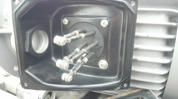 มอเตอร์ไฟฟ้ากำลังรอบช้าแบบหน้าแปลนของเก็บสแปร Mitsubishi 20 HP 6 POLE 960 RPM 380V ของใหม่เก่าเก็บ 1