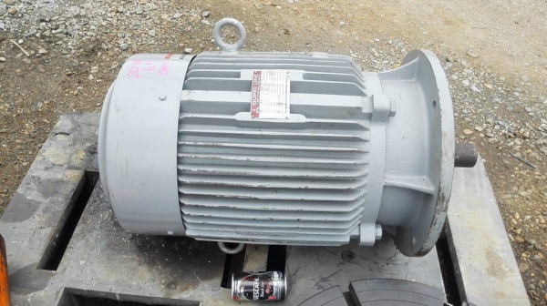 มอเตอร์ไฟฟ้ากำลังรอบช้าแบบหน้าแปลนของเก็บสแปร Mitsubishi 20 HP 6 POLE 960 RPM 380V ของใหม่เก่าเก็บ 1