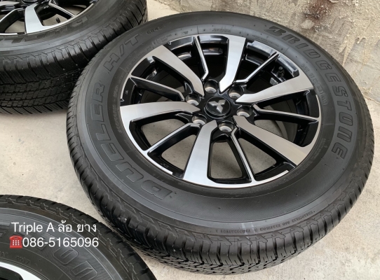 ล้อแม็ก Mitsu All New Pajero Sport ตัวท๊อป ขอบ 18 พร้อมยาง 265-60-18 Bridgestone ปลายปี 17 สภาพดี ดอกยางเต็มๆ