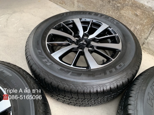 ล้อแม็ก Mitsu All New Pajero Sport ตัวท๊อป ขอบ 18 พร้อมยาง 265-60-18 Bridgestone ปลายปี 17 สภาพดี ดอกยางเต็มๆ