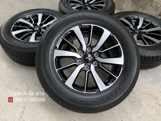ล้อแม็ก Mitsu All New Pajero Sport ตัวท๊อป ขอบ 18 พร้อมยาง 265-60-18 Bridgestone ปลายปี 17 สภาพดี ดอกยางเต็มๆ