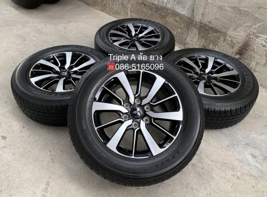ล้อแม็ก Mitsu All New Pajero Sport ตัวท๊อป ขอบ 18 พร้อมยาง 265-60-18 Bridgestone ปลายปี 17 สภาพดี ดอกยางเต็มๆ