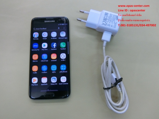 ลดราคา-Samsung Galaxy S7 edge สีดำ มีที่ชาร์ทเร็วแท้ สภาพใหม่ ส่งฟรี