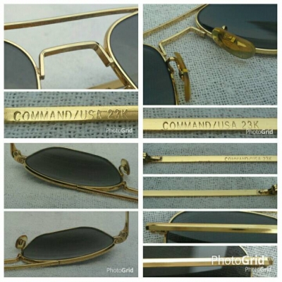 แว่นตาอเมริกันเสืออากาศ 23 K วินเทจยุค &#039;70s หายาก ! ไซซ์หล่อ 139 mm โมเดลอมตะมาดเข้ม &#039;นักบ