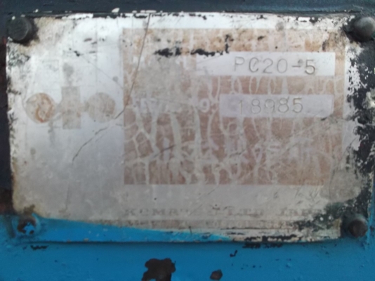 ขายด่วนแบคโฮเล็ก KOMATSU PC 20-5 ซีเรียล 18985 เก่าญี่ปุ่น ยังไม่เคยใช้งานในไทย